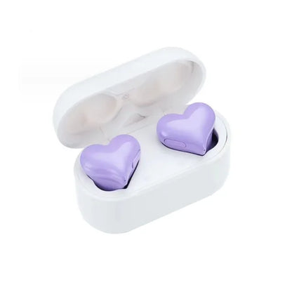 New Heart Shaped Wireless Bluetooth Headphones Heart Shaped Earphones Woman Earphone High Quality Heart Earbuds Girl Gift