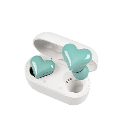 New Heart Shaped Wireless Bluetooth Headphones Heart Shaped Earphones Woman Earphone High Quality Heart Earbuds Girl Gift